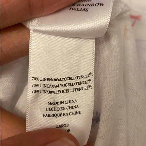 Rails White Palm Trees Pocket Tank Top NWT - Picture 5 of 6